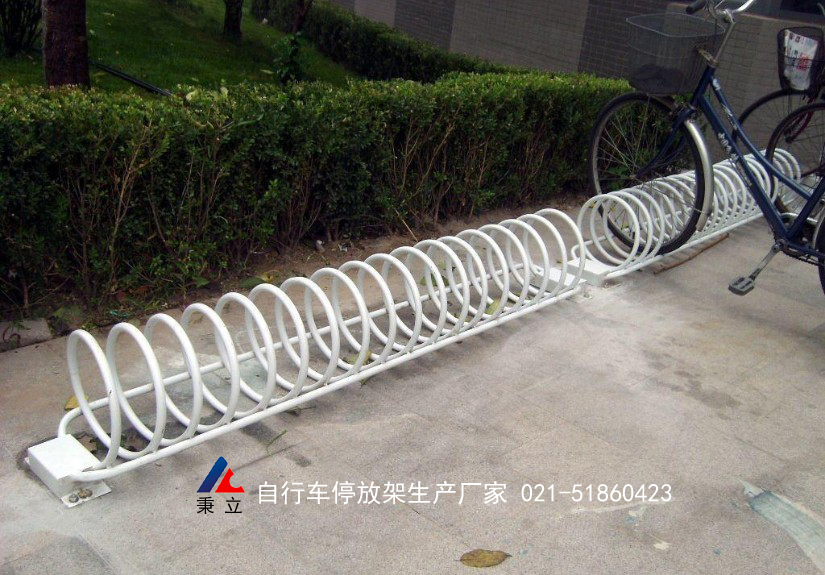 自行车停放架生产 自行车停放架 螺旋式自行车停放架