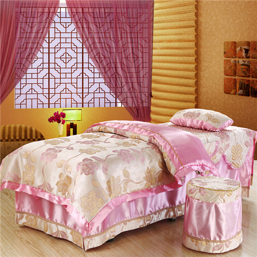 美容床罩四件套 熏蒸床罩 洗头床罩 紫色 美容床